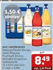 Wellness Traube-Mango, Apfel-Pflaume, Fruchtsaft Zitrone, Aktiv&Fit Grapefruit, Apfelschorle Angebote von BAD HARZBURGER bei Getränke Quelle WVG Lutherstadt Wittenberg für 8,49 €