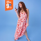 Robe avec bretelles longue orange femme à La Halle dans Méobecq Robe avec bretelles longue orange femme à La Halle dans Méobecq