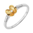 Bague en or jaune et argent rhodié oxydes de zirconium - E.Leclerc Bague en or jaune et argent rhodié oxydes de zirconium à 89,00 € dans le catalogue E.Leclerc