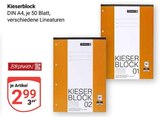 Aktuelle Schulbedarf Angebote bei GLOBUS in Offenbach (Main) Aktuelles Kieserblock Angebot bei GLOBUS in Offenbach (Main) ab 2,99 €