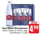 Mineralwasser Angebote von Aqua Römer bei E center Ulm für 4,99 €