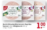 Bierwurst Angebote von Gut & Günstig bei E center Dreieich für 1,00 €