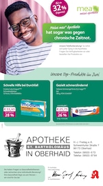 mea - meine apotheke Apotheken Prospekt der aktuellen Woche mit 4 Seiten, gültig von 01.06.2026 bis 30.06.2026, in Oberhaid und Umgebung Aktueller mea - meine apotheke Apotheken Prospekt in Oberhaid und Umgebung, "Unsere Juni-Angebote" mit 4 Seiten, 01.06.2026 - 30.06.2026