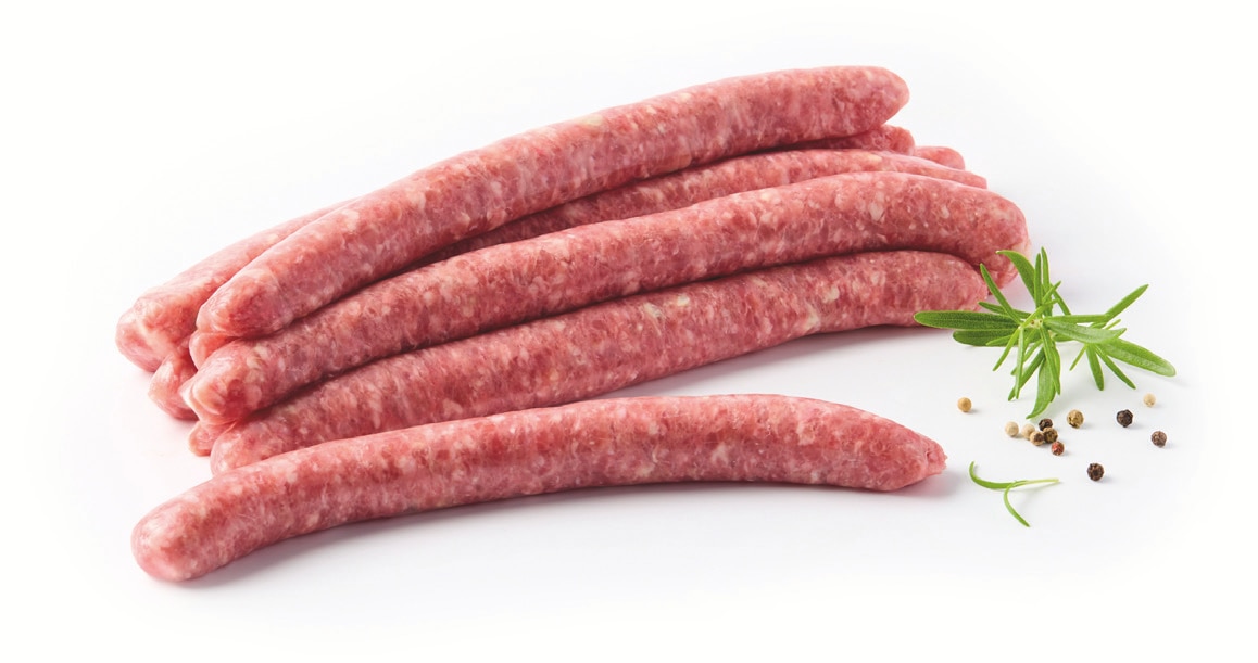 Saucisses crues à cuire au bleu d'Auvergne