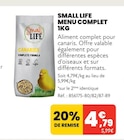 MENU COMPLET 1KG - SMALL LIFE - Animalis MENU COMPLET 1KG - SMALL LIFE à 4,79 € dans le catalogue Animalis