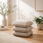 Pouf carre 3 niveaux taupe - B&M à La Rochelle Pouf carre 3 niveaux taupe en promo chez B&M La Rochelle à 26,99 €