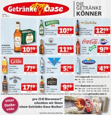 Aktueller Getränke Oase Getränkemärkte Prospekt für Lippstadt: Aktuelle Angebote mit 1} Seite, 24.11.2025 - 29.11.2025