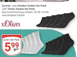 Quarter-Socken 5er-Pack im Angebot bei GLOBUS in Hanau Quarter-Socken 5er-Pack Angebote von s.Oliver bei GLOBUS Hanau für 5,99 €