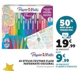 20 stylos feutres Flair Papermate Original - Paper Mate dans le catalogue Super U
