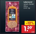 Aktuelles Leberwurst Angebot bei Netto Marken-Discount in Saarbrücken ab 1,39 €