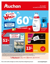 Prospectus Auchan Hypermarché à Paris, "Le mois WAAOH !!!", 64 pages, 07/02/2023 - 13/02/2023