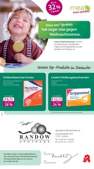 Aktueller mea - meine apotheke Prospekt "Unsere Dezember-Angebote" Seite 1 von 4 Seiten für Löcknitz