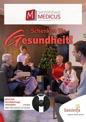 Aktueller Sanitätshaus Medicus GmbH & Co. KG Prospekt mit Massagegerät, "Schenken Sie Gesundheit!", Seite 1