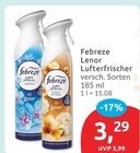 Lenor Luft Erfrischer Apribluete im Angebot bei budni in Pinneberg Lenor Luft Erfrischer Apribluete Angebote von Febreze bei budni Pinneberg für 3,29 €
