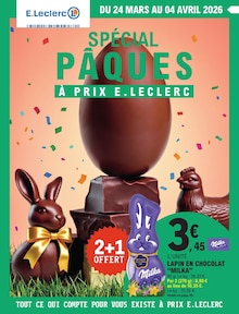 Catalogue E.Leclerc de la semaine 13, "SPÉCIAL PÂQUES À PRIX E.LECLERC", page 1, 24/03/2026 - 04/04/2026 Prospectus E.Leclerc en cours, "SPÉCIAL PÂQUES À PRIX E.LECLERC", page 1 sur 80