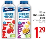 Buttermilch Drink Erdbeere im EDEKA Prospekt Buttermilch Drink Erdbeere von Milram im aktuellen EDEKA Prospekt für 1,29 €