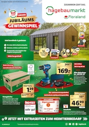 Aktueller Hagebaumarkt Prospekt mit Bohrmaschine, "UNSER JUBILÄUMSGEWINNSPIEL", Seite 1