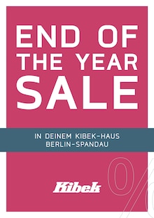 Aktueller Kibek Prospekt (Glienicke (Nordbahn), 18 Seiten zum blättern Kibek Prospekt END OF THE YEAR SALE mit 18 Seiten