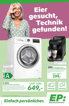 Waschmaschine im EP: Prospekt "Eier gesucht, Technik gefunden!" mit 12 Seiten (Gifhorn)