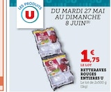 Betteraves rouges entières - U en promo chez Super U Courbevoie à 1,75 €