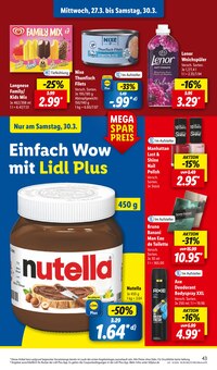 Nutella im Lidl Prospekt "LIDL LOHNT SICH" mit 63 Seiten (Würselen)