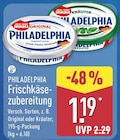 Original von Philadelphia im aktuellen ALDI Nord Prospekt