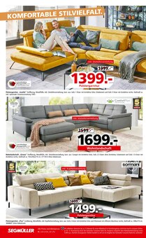 Sofa im Segmüller Prospekt "WINTERLICHE TRENDS FÜR EIN GEMÜTLICHES ZUHAUSE." mit 50 Seiten (Frankfurt (Main))