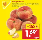 Netto Marken-Discount Schmölln - Plattpfirsiche Angebot im Prospekt Plattpfirsiche bei Netto Marken-Discount im Schmölln Prospekt für 1,69 €