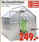 Alu-Gewächshaus Angebote bei Wreesmann Hoyerswerda für 249,00 €