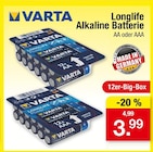 Longlife Alkaline Batterie von Varta für 3,99 € bei Zimmermann im Angebot Longlife Alkaline Batterie von Varta im aktuellen Zimmermann Prospekt