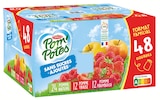 Compotes gourdes sans sucres ajoutés pomme, pomme fraise, pomme framboise à Intermarché dans Saint-Maurice-l'Exil