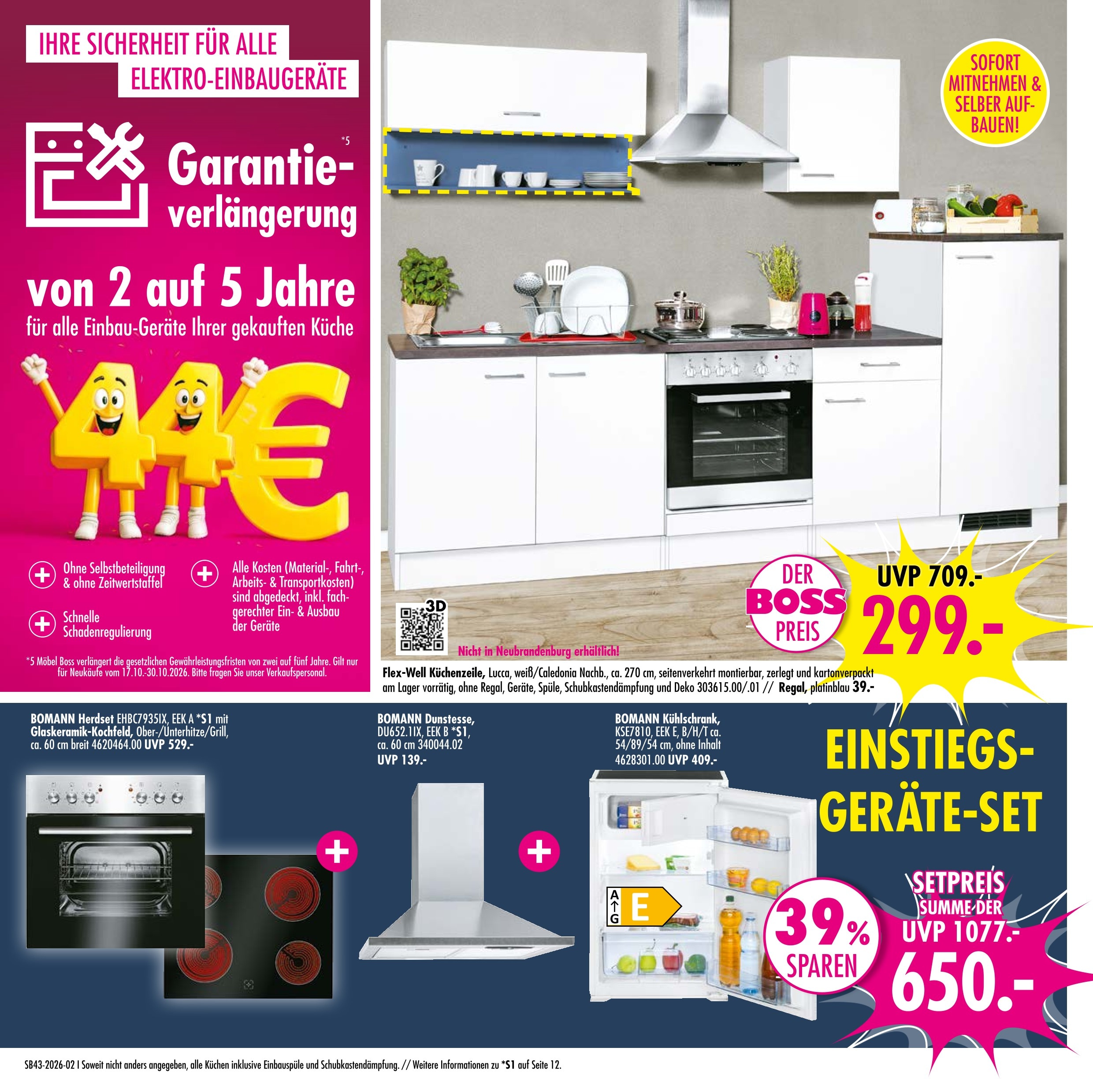 SB Möbel Boss Küchenzeile Angebot ᐅ Finde den Preis im aktuellen Prospekt