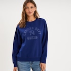 Sweat col rond manches longues bleu foncé femme en promo chez La Halle Sweat col rond manches longues bleu foncé femme dans le catalogue La Halle