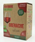 Promo BIB 3L GRENACHE ROUGE à 10,75 € dans le catalogue NaturéO à Longjumeau
