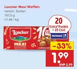 Maxi Waffeln im Angebot bei Netto Marken-Discount in Hannover Maxi Waffeln Angebote von Loacker bei Netto Marken-Discount Hannover für 1,99 €