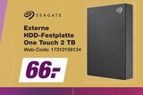 Externe HDD-Festplatte One Touch 2 TB Angebote von Seagate bei expert Cottbus für 66,00 €