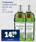 London Dry Gin Angebote von Tanqueray bei Getränkewelt Bottrop für 14,99 €