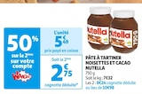 PÂTE À TARTINER NOISETTES ET CACAO - NUTELLA en promo chez Auchan Supermarché Colombes à 2,75 €