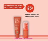 -25% sur la gamme Sun Secure Laboratoire SVR - SVR en promo chez E.Leclerc -25% sur la gamme Sun Secure Laboratoire SVR - SVR dans le catalogue E.Leclerc