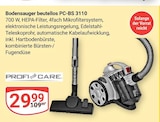 Bodensauger beutellos PC-BS 3110 Angebote von Profi Care bei GLOBUS Zwickau für 29,99 €