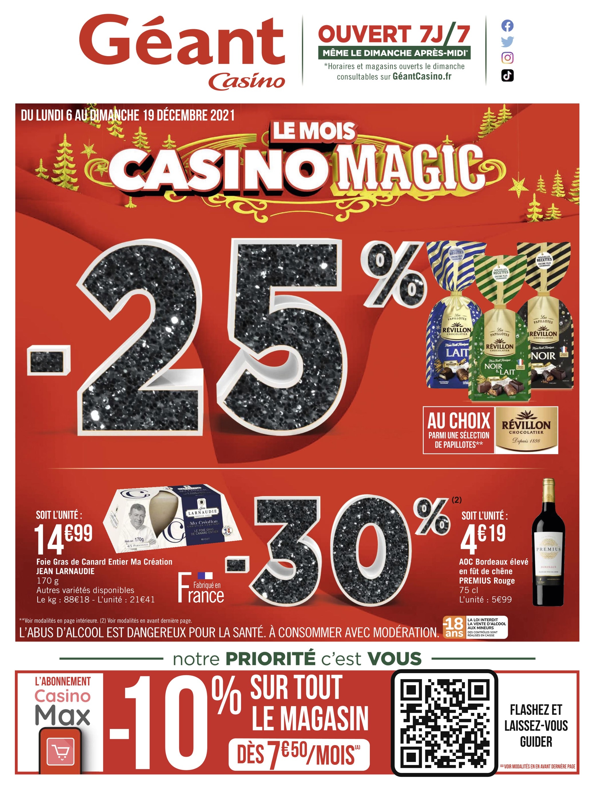 Catalogue Géant Casino à Fontenay-en-Parisis, avec 76 pages Prospectus Géant Casino à Fontenay-en-Parisis, "Le mois Casino magic", 76 pages, 06/12/2021 - 19/12/2021