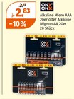 Aktuelles Alkaline Micro AAA 20 er oder Mignon AA 20er Angebot bei Müller in Hamburg ab 2,83 €