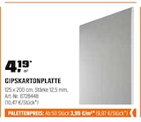 GIPSKARTONPLATTE im Angebot bei OBI in Neunkirchen GIPSKARTONPLATTE Angebote bei OBI Neunkirchen für 3,99 €