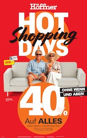 Aktueller Höffner Möbel & Einrichtung Prospekt in Gommern und Umgebung, "Hot Shopping Days" mit 4 Seiten, 22.04.2026 - 05.05.2026