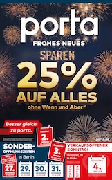 porta Möbel Prospekt für Hoppegarten: "FROHES NEUES SPAREN!", 4 Seiten, 27.12.2025 - 04.01.2026
