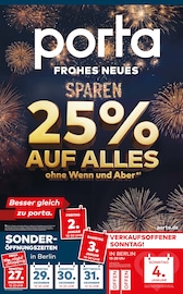 Aktueller porta Möbel Berlin Prospekt "FROHES NEUES SPAREN!" mit 4 Seiten