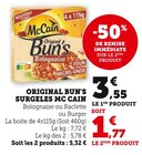 Original Bun's Surgeles - McCain en promo chez Super U Saint-Nazaire à 1,77 €