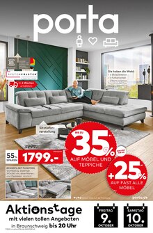 Couch im porta Möbel Prospekt "Bis zu 35% auf Möbel und Teppiche" mit 16 Seiten (Salzgitter)