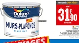 Peinture murs et plafonds blanc mat 10L - Dulux Valentine en promo chez Brico Cash Garges-lès-Gonesse à 31,90 €