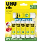6 bâtons de colle blanche - UHU en promo chez Carrefour Troyes à 3,85 €